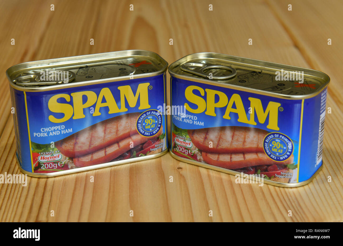 Spam Dosenfleisch der Firma Hormel, Fruehstuecksfleisch Spam der Fa. Hormel Stockfoto