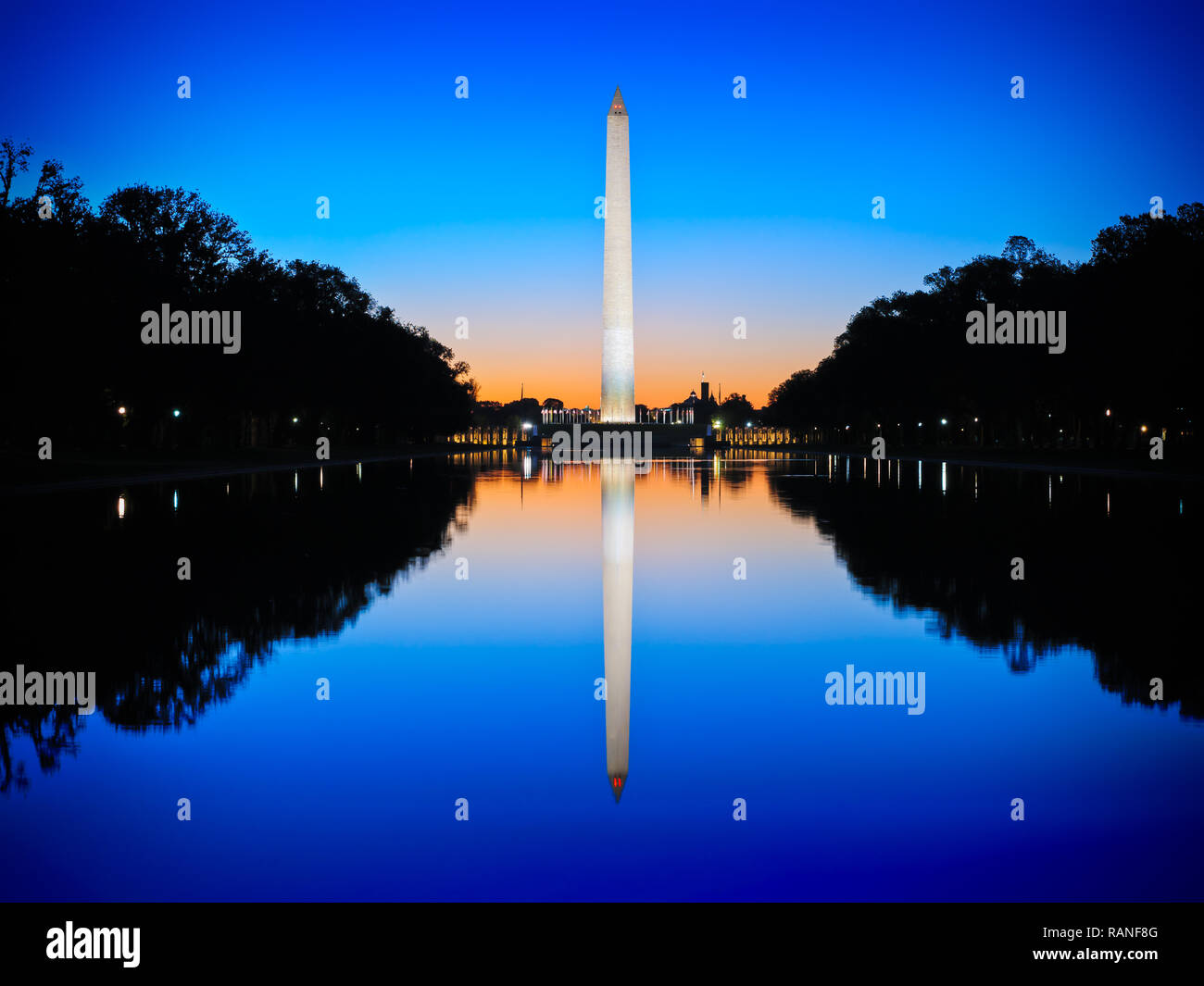 Das Washington Monument war zwischen 1848 und 1884 als eine Hommage an die militärische Führung von George Washington 1775-1783 während der Amerikanischen Rev gebaut Stockfoto