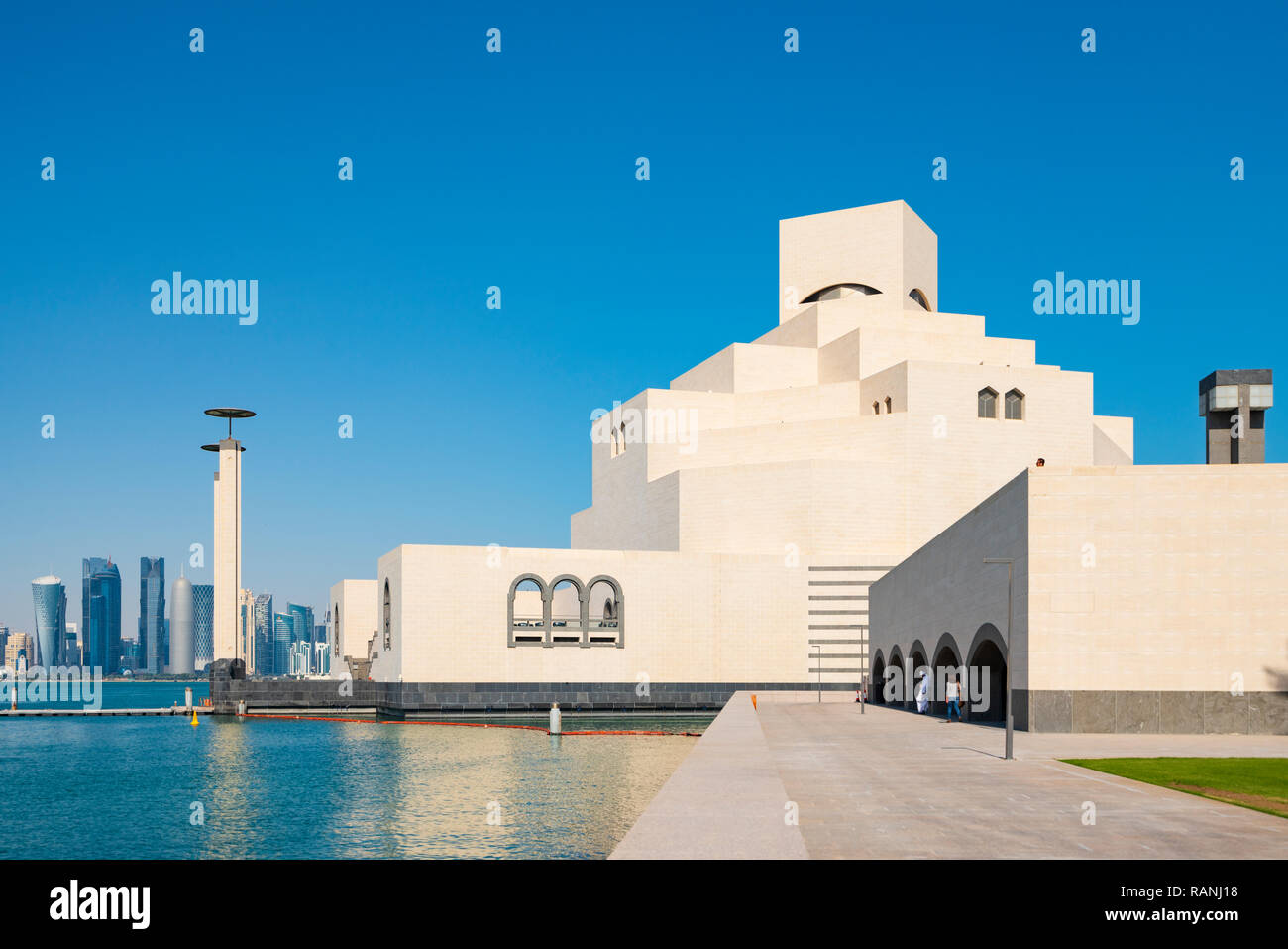 Ansicht des Museum für Islamische Kunst in Doha, Katar. Architekt IM Pei Stockfoto