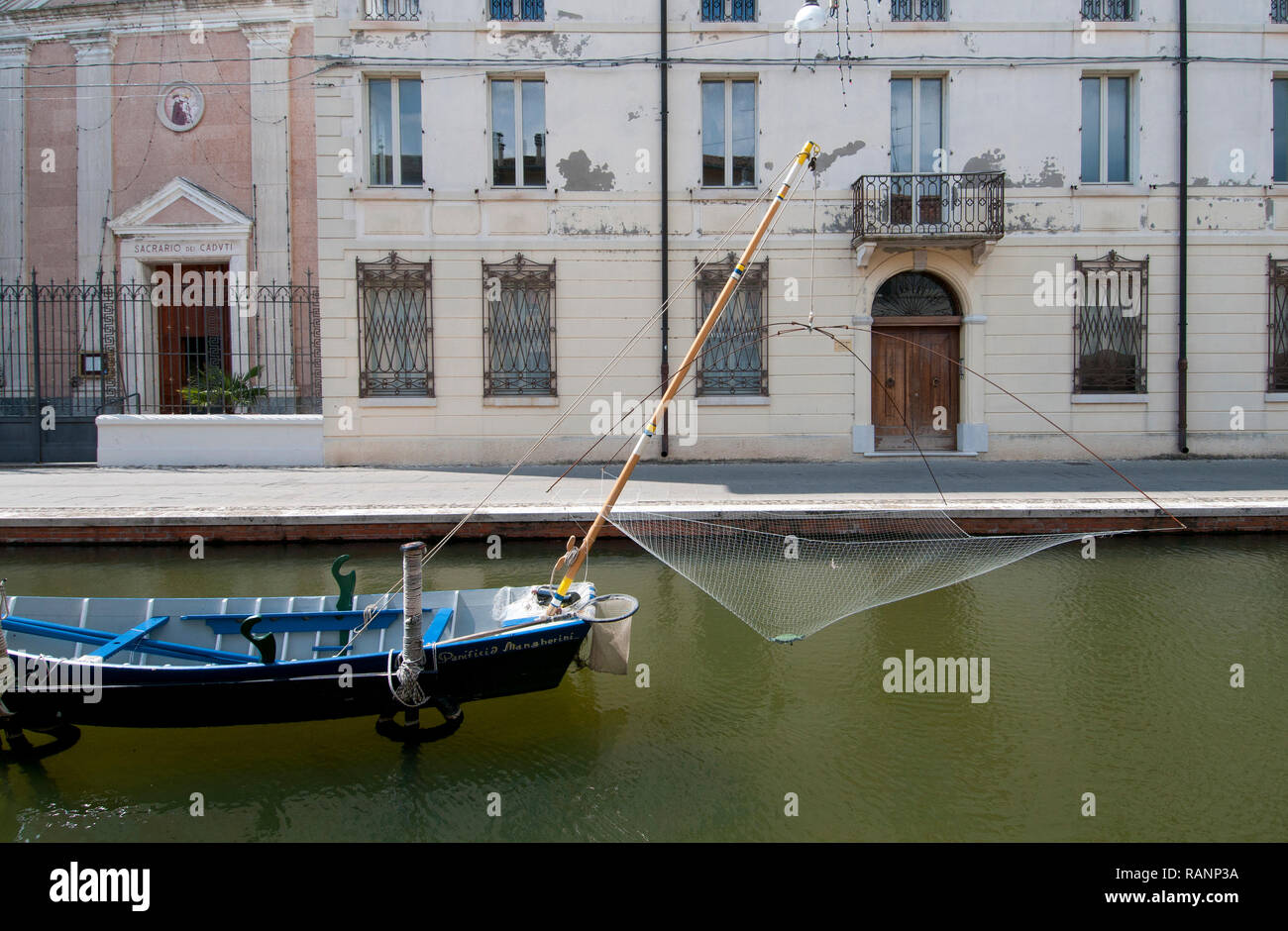 Comacchio e i suoi Canali, Emilia Romagna, Italien Stockfoto