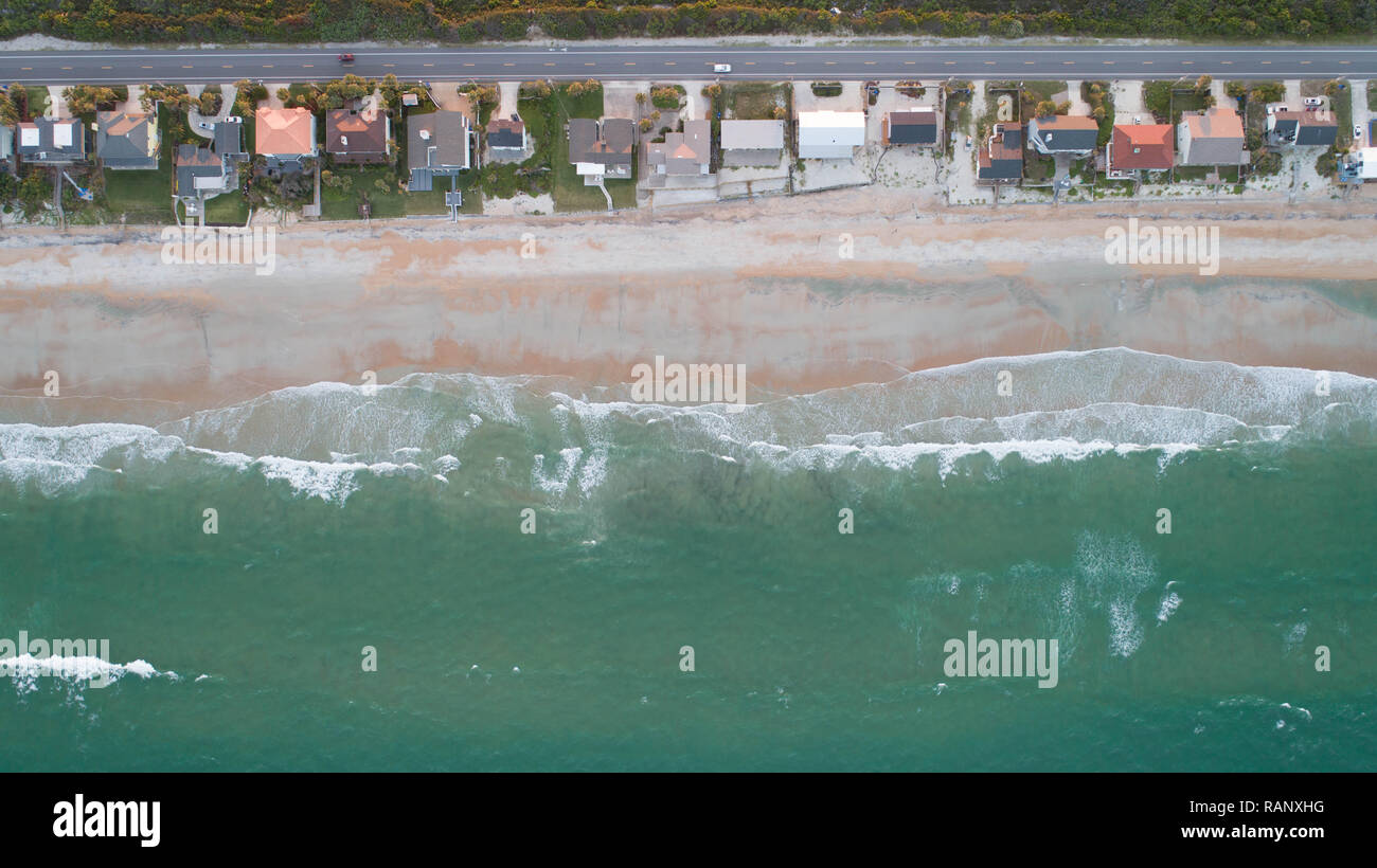 Luftaufnahmen grünes Wasser Florida Beach Atlantic Coast Stockfoto