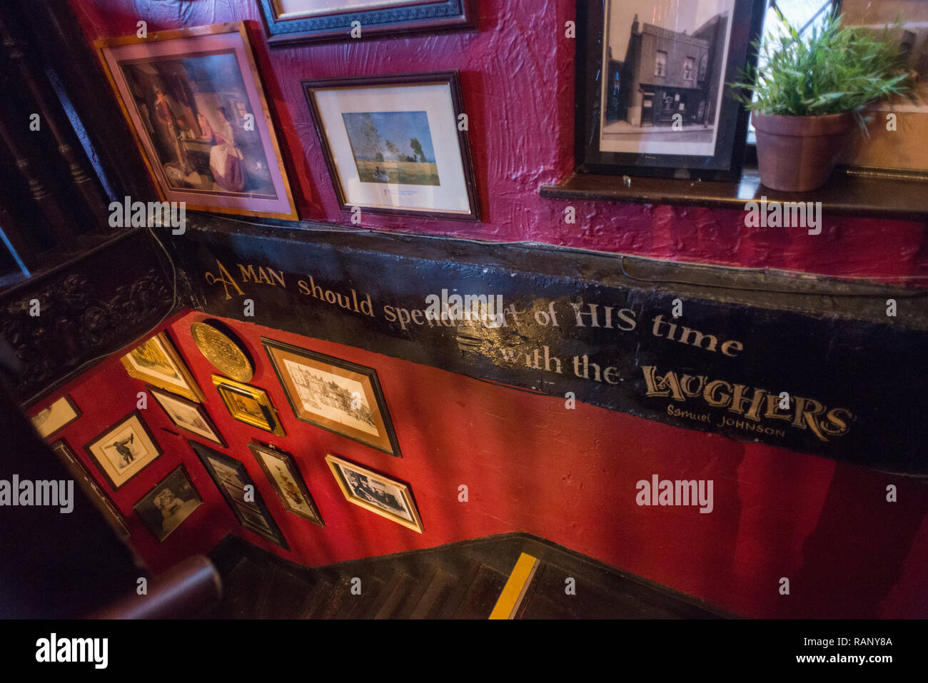 Innenansicht der Mayflower Pub, Rotherhithe, London Stockfoto