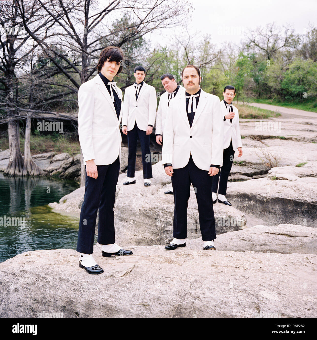 Die Bienenstöcke eine schwedische Rockband, in McKinney fällt, Austin, Texas, Vereinigte Staaten von Amerika fotografiert. Stockfoto