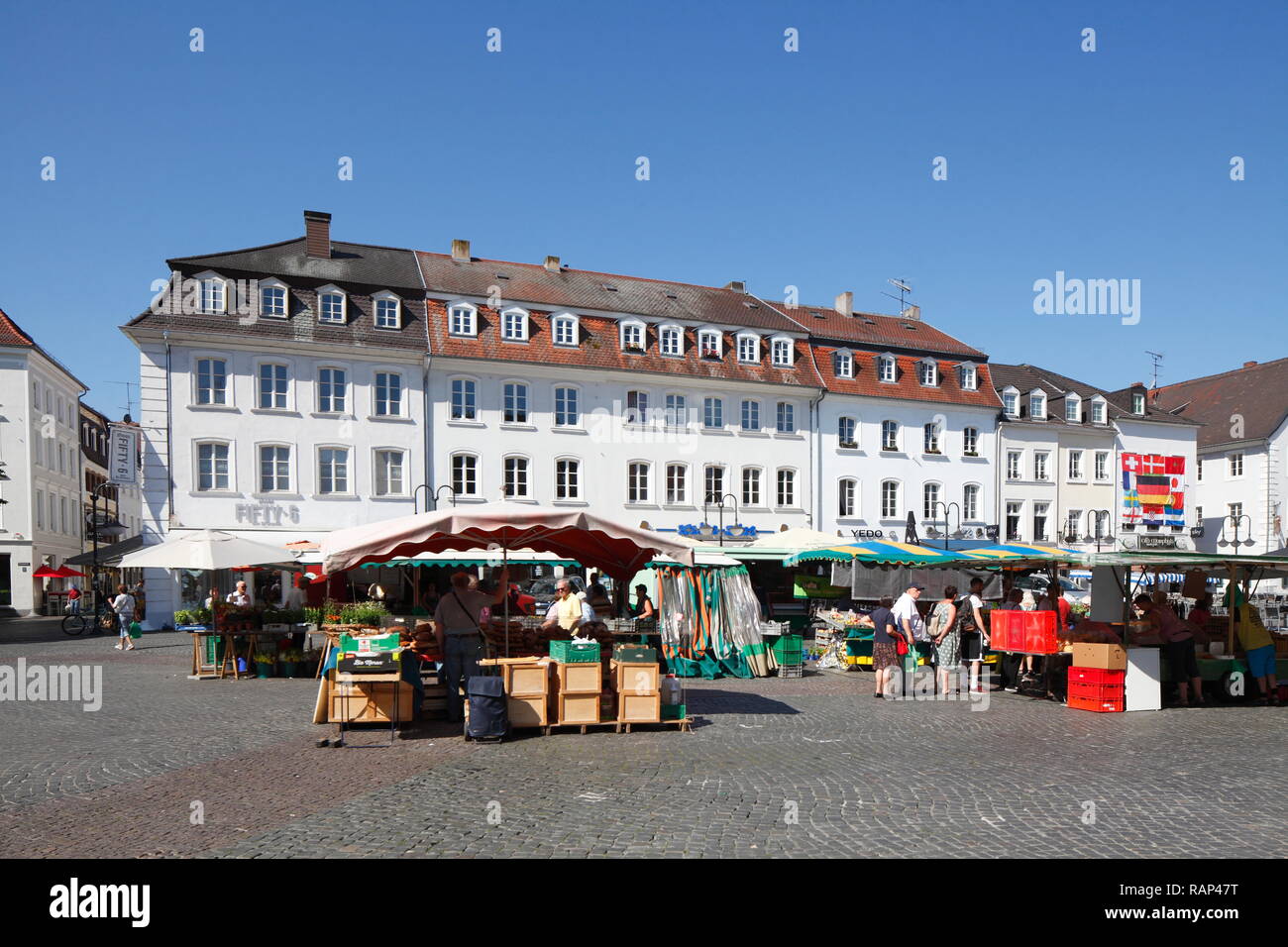 St. Johanner Markt, Saarbrücken, Saarland, Deutschland Stockfotografie