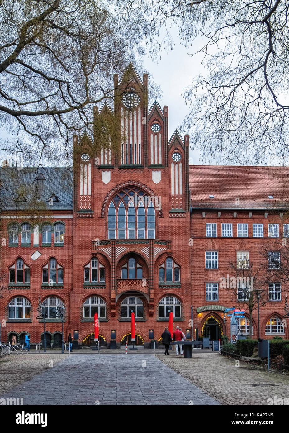 Berlin, Rathaus Köpenick. Red Brick gotische Rathaus von Hugo Kinzer und Hans Schütte gebaut 1901-5. Historische Gebäude Stockfoto