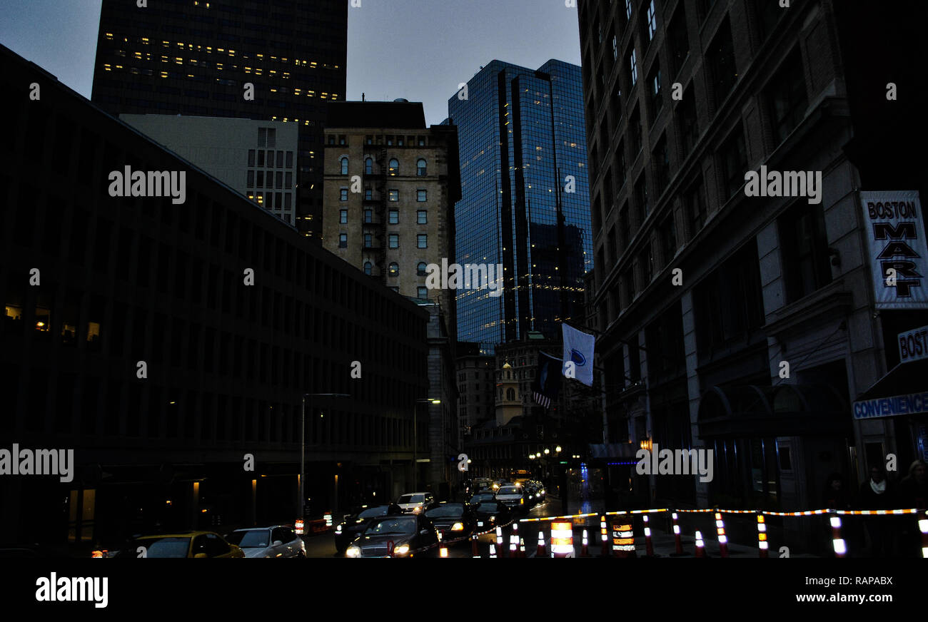 Boston's konkrete Seite. Wenn Sie erwarten, dass Boston die meisten Europäischen aller Städte in den USA zu sein, werfen Sie einen Blick auf diese und ihre Meinung ändern. Stockfoto