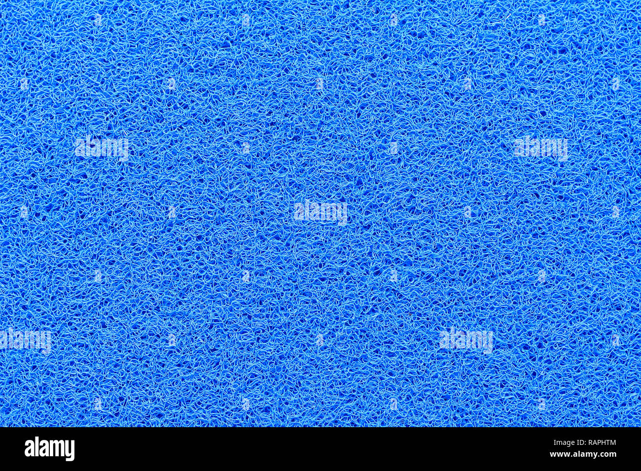 Die blauen PVC-Teppich aus Kunststoff. Stockfoto