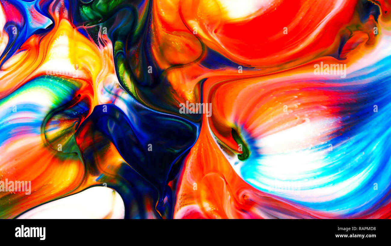 Abstrakte Pinsel Tinte glatte Konzept symmetrische Muster Turbulenzen Stockfoto