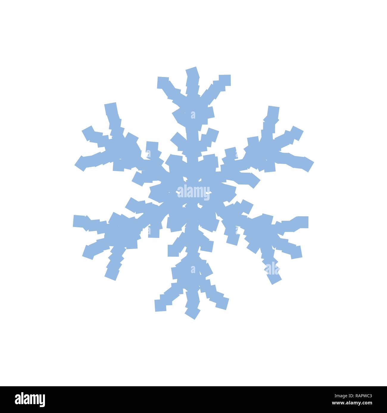 Grunge isoliert Schneeflocke Stock Vektor