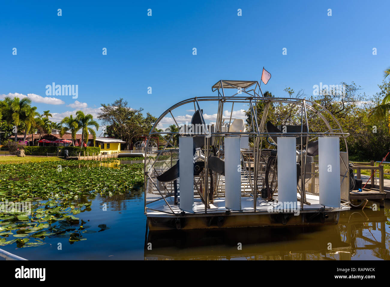 Blick auf einem Airboat in den Everglades National Park, Florida. Stockfoto