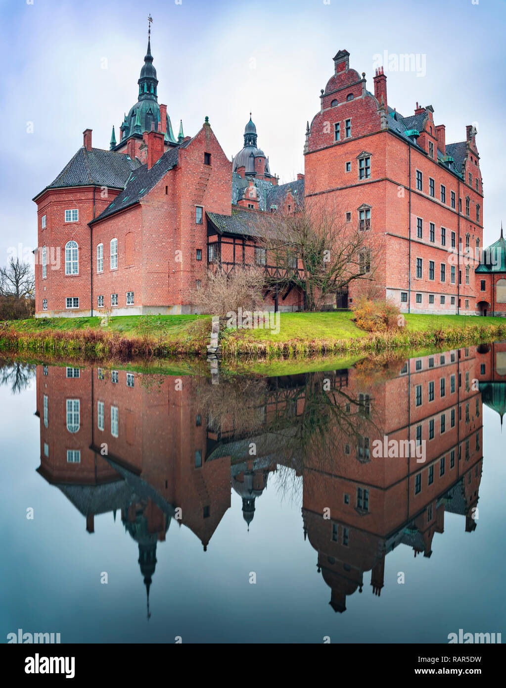 Mittelalterliche Burg von Vallo in Dänemark. Stockfoto