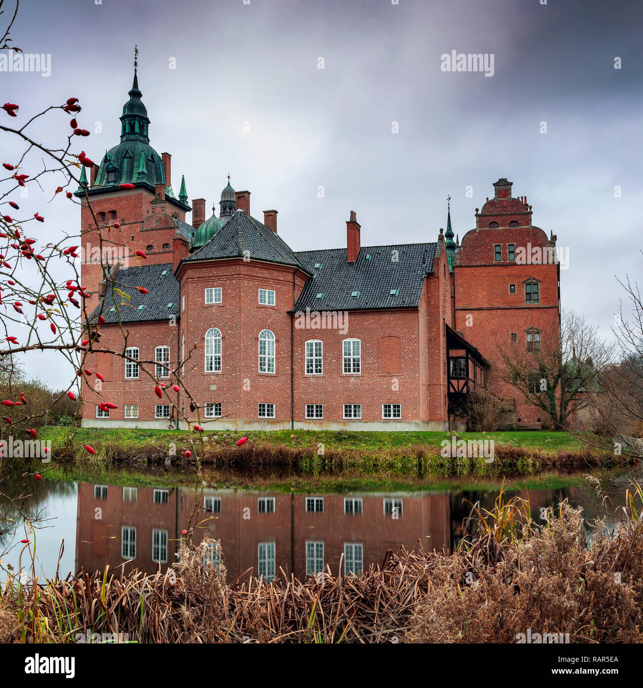 Mittelalterliche Burg von Vallo in Dänemark. Stockfoto