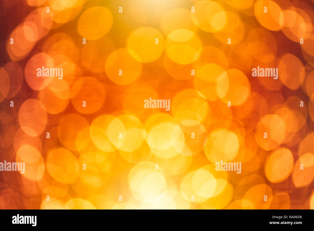 Blur bokeh von Orange warmes Licht abstrakt, Hintergrund. Stockfoto