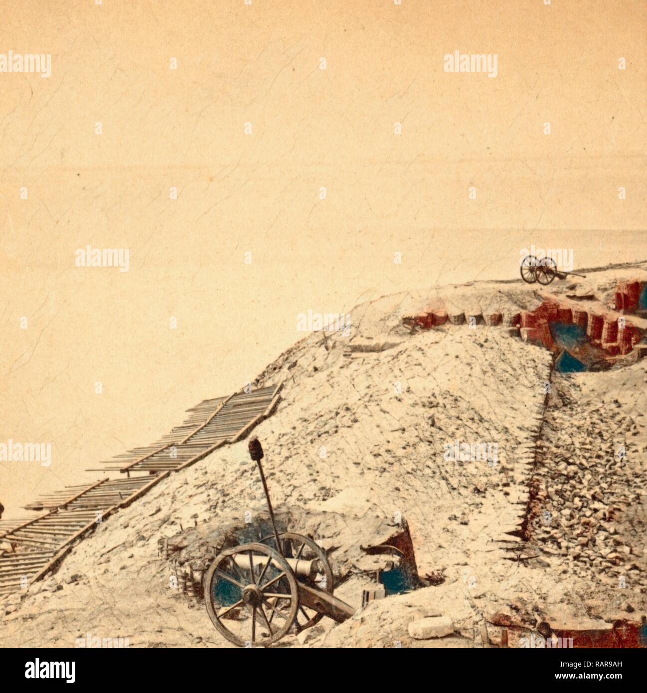 Blick auf Fort Sumpter (d. h. Sumter). Auf der Brüstung, mit Blick auf