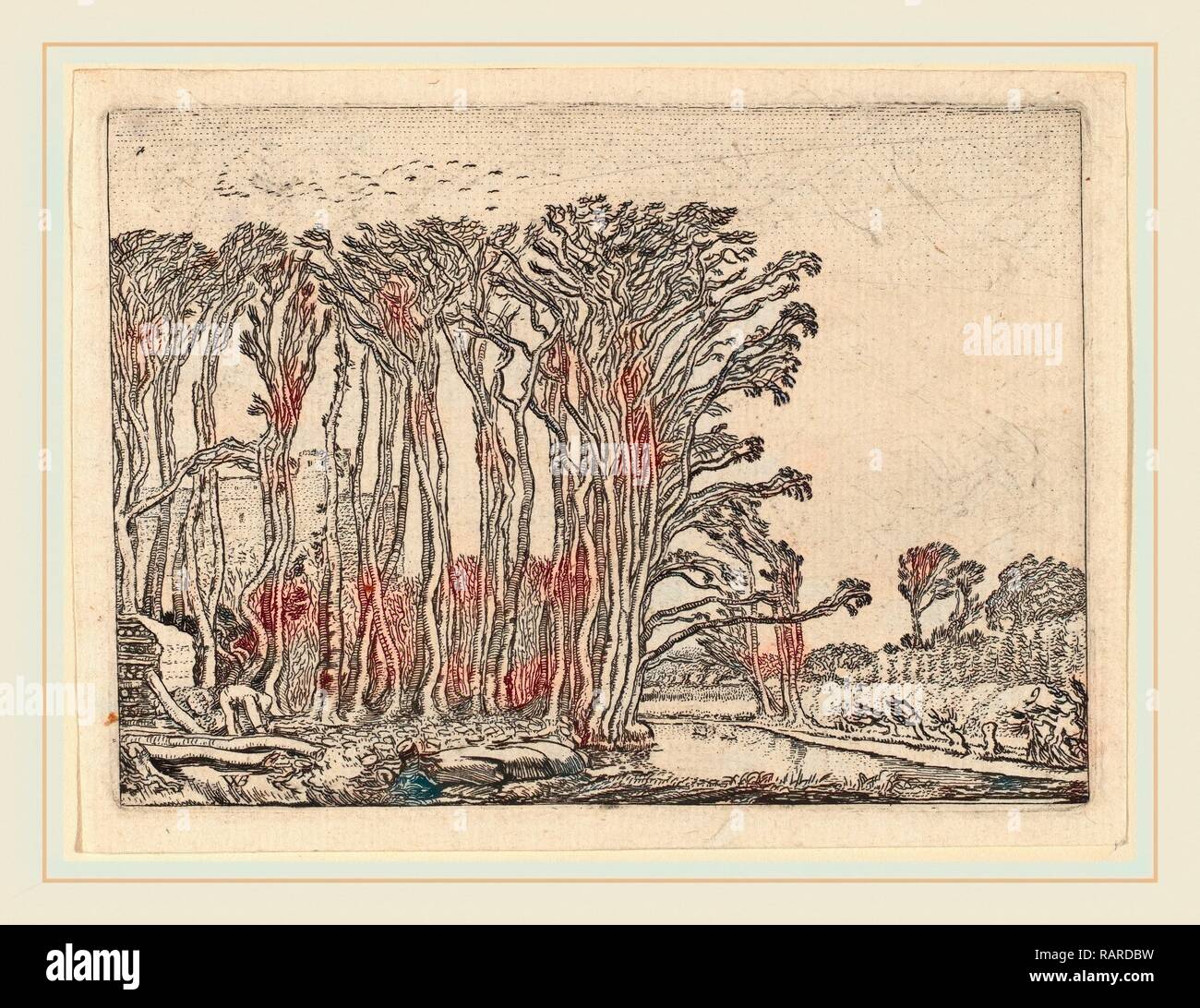 Willem Buytewech (Niederländisch, 1591-1592-1624), die Charcoal-Burner, 1621, Radierung. Neuerfundene durch Gibon. Klassische Kunst mit einem Neuerfundene Stockfoto