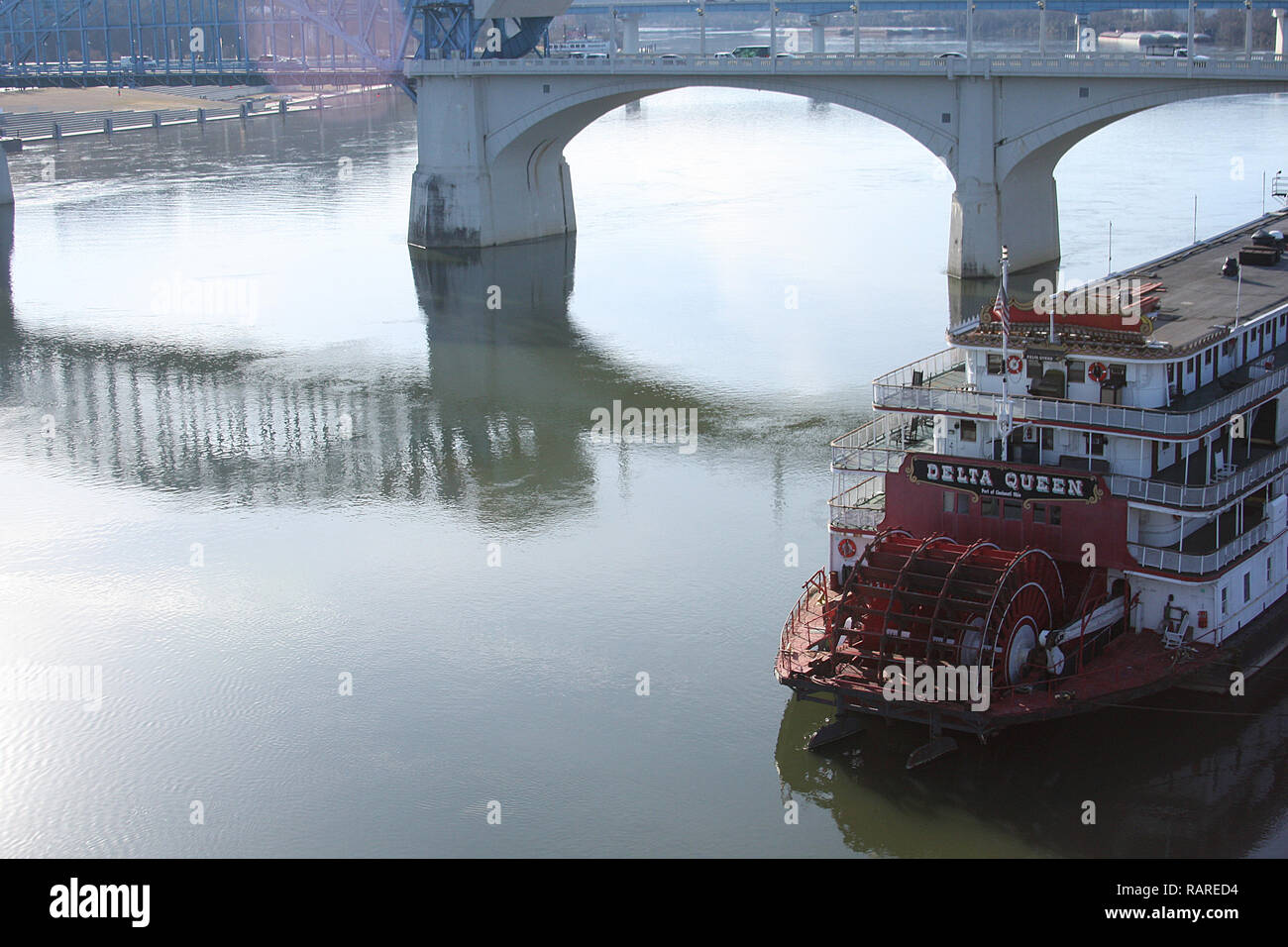 Delta Queen, historisches Dampfschiff in Chattanooga, TN, USA Stockfoto