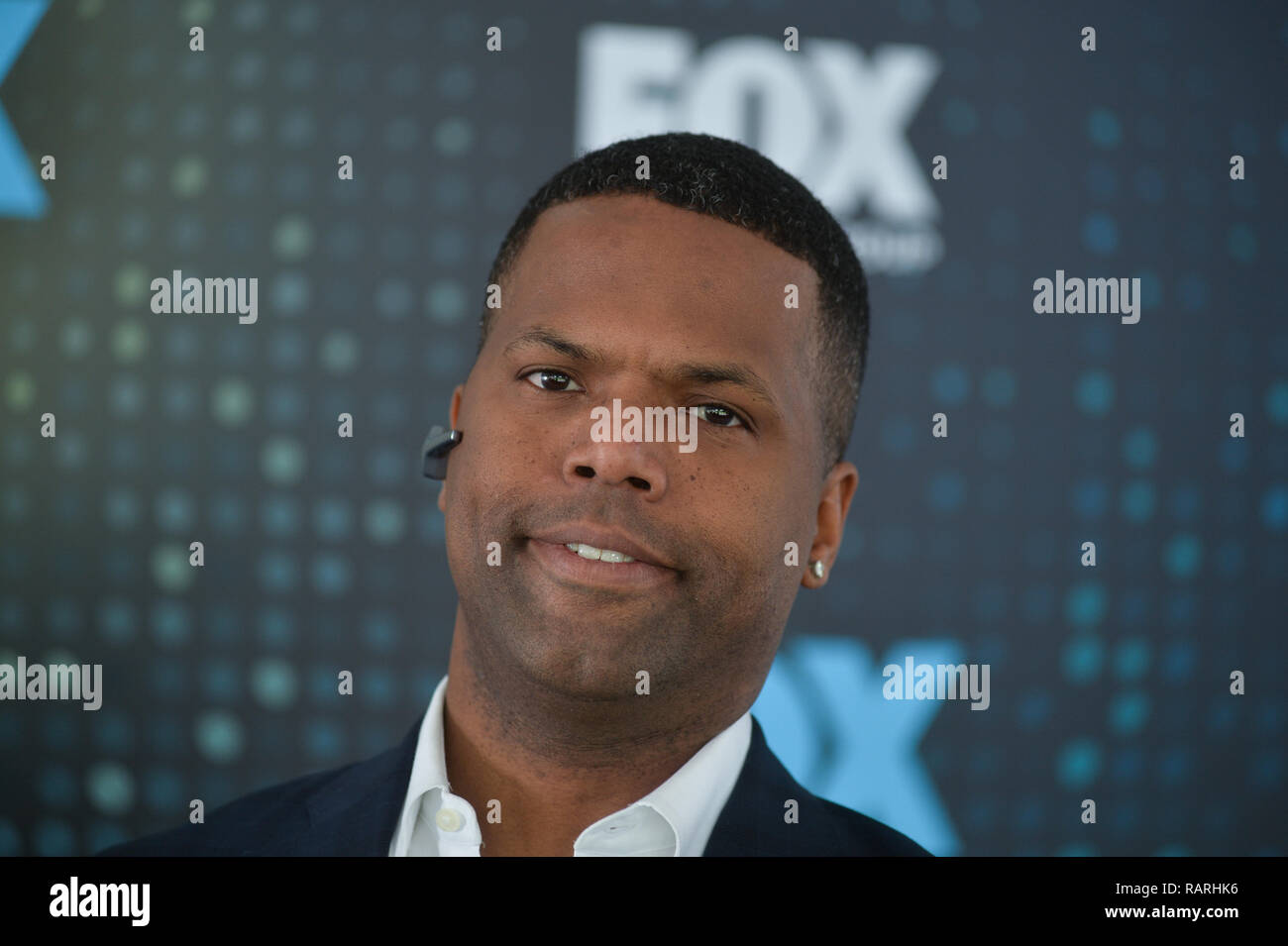 'Extra' host A.J. Calloway besucht die FOX Upfront am 15. Mai 2017 in New York City. Stockfoto