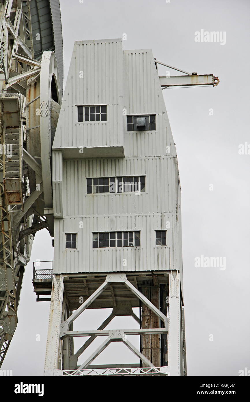 Support Tower, Lovell Radioteleskop, Jodrell Bank Observatory, Cheshire, England. Stockfoto