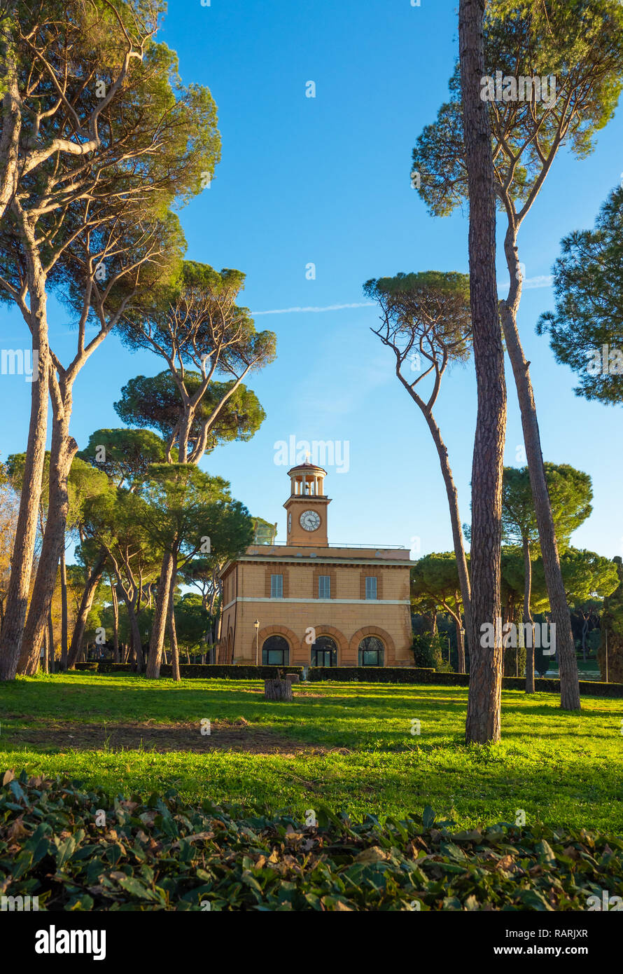 Rom (Italien) - Ville Piazza del Popolo, Villa Borghese, Pincio, Piazza di Spagna Platz und die Trinità dei Monti Treppe während der Weihnachtsferien Stockfoto