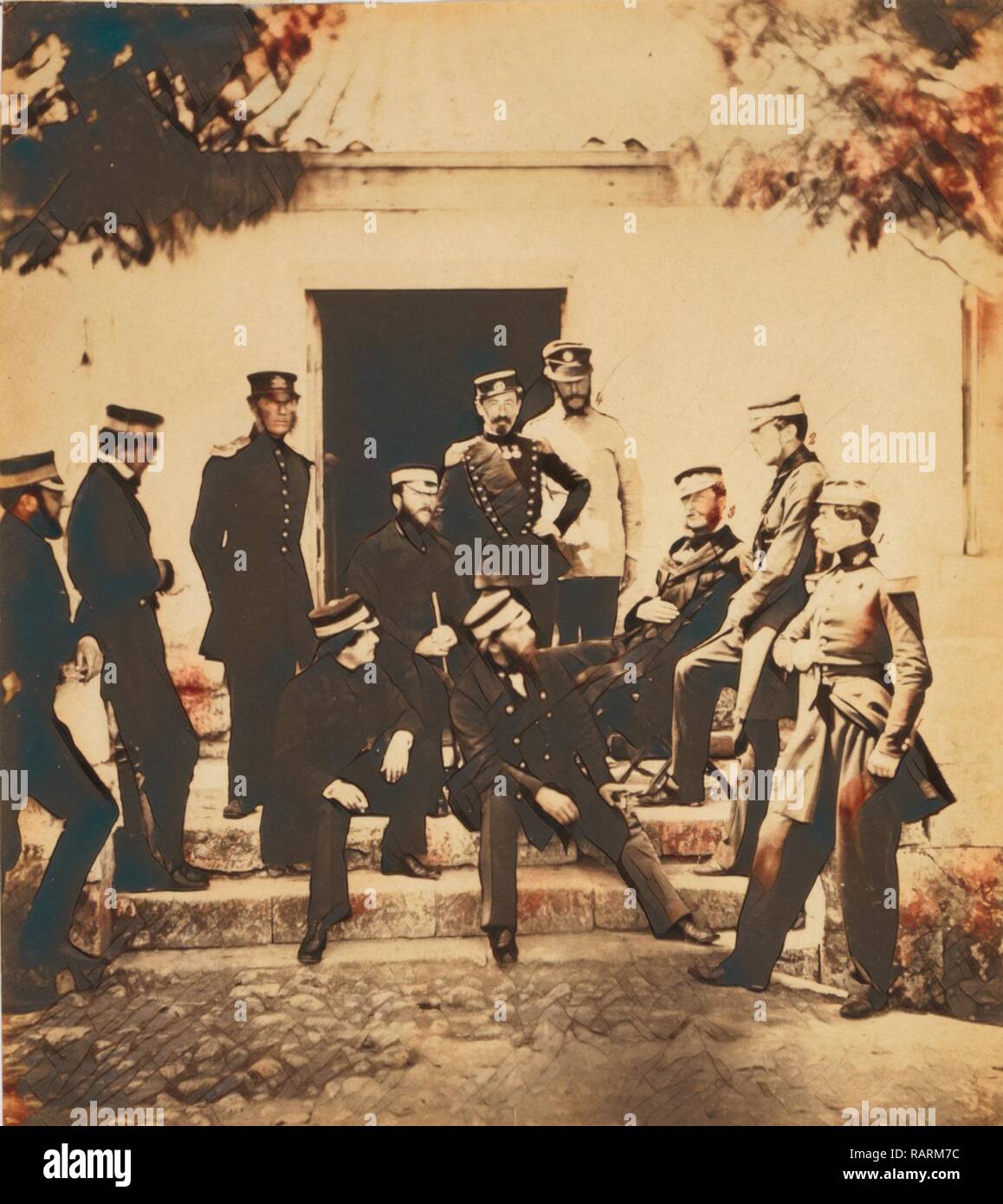 Hauptsitz Mitarbeiter: 1) Oberst Vico, 2) der Frau Abgeordneten Leicester Curzon, 3) Herrn Burghersh, 4) Ordentlich, 5 Neuerfundene Stockfoto