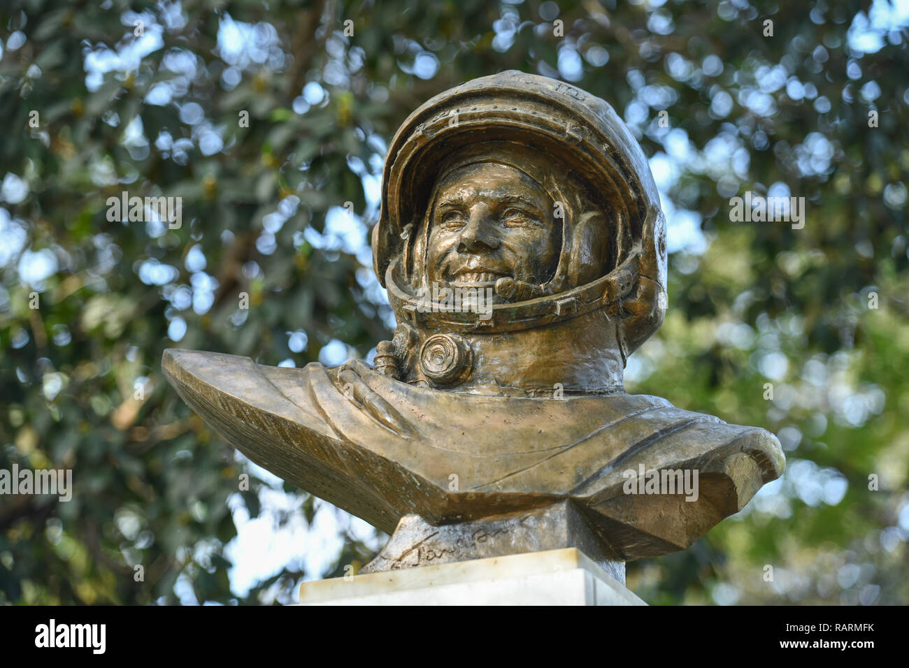 Denkmal, Juri Gagarin, Town Park, Nicosia, Republik Zypern, Denkmal, Stadtpark, Nikosia, Republik Zypern Stockfoto