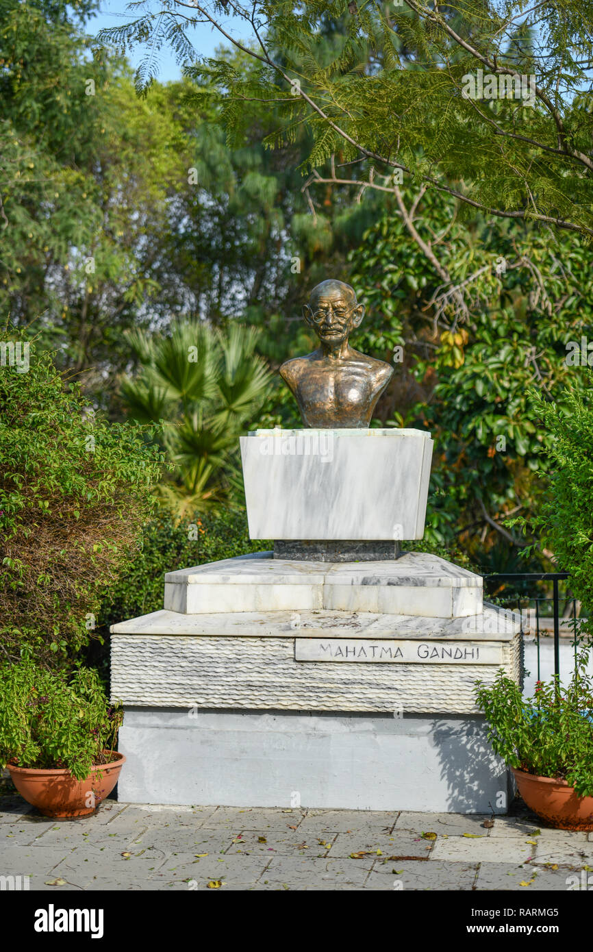 Denkmal, Mahatma Gandhi, Town Park, Nicosia, Republik Zypern, Denkmal, Stadtpark, Nikosia, Republik Zypern Stockfoto