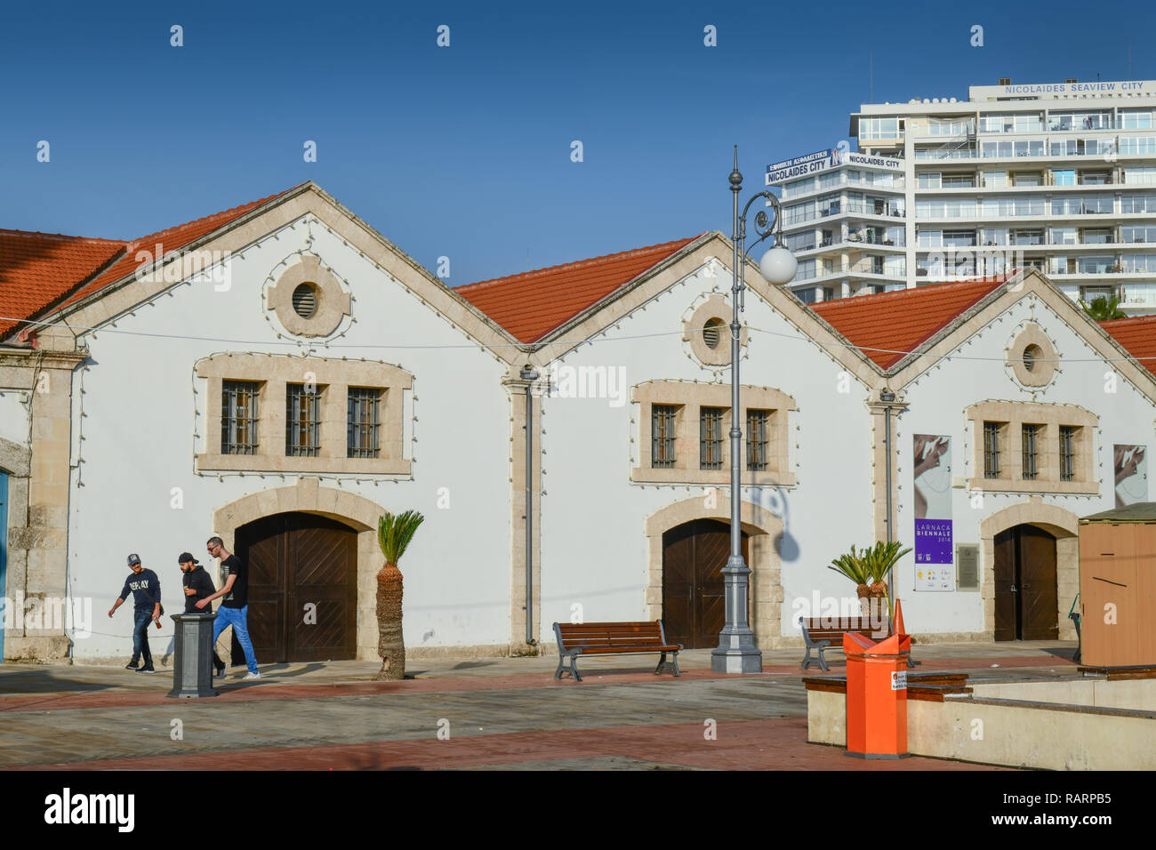 Art Gallery, Europäischen, Finikoudas Promenade, Larnaka, Republik Zypern, Kunstgalerie, Europaplatz, Finikoudas Promenade, Republik Zypern Stockfoto