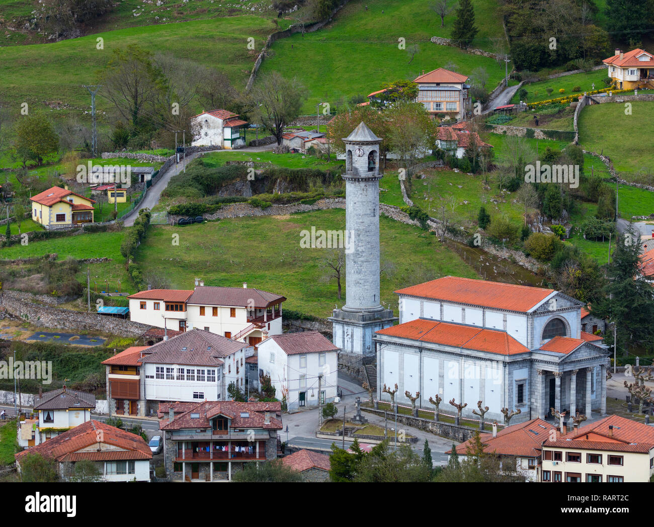 San Pelayo Kirche Iglesia de San Pelayo, Arredondo, Arredondo Gemeinde, Comarca Ason-Agüera, Kantabrien, Spanien, Europa Stockfoto