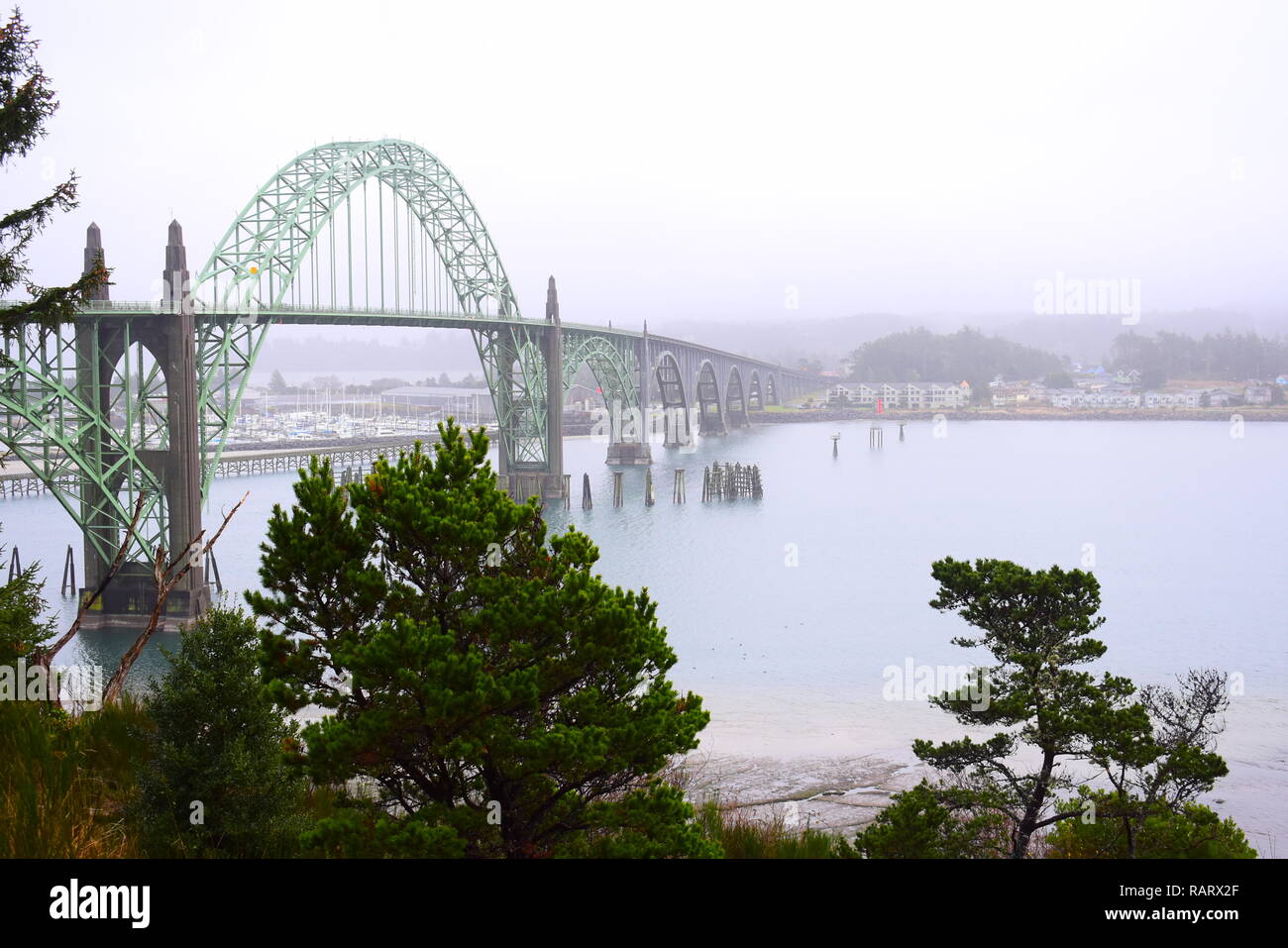 Yaquina Bay Bridge - Newport, Oregon Stockfoto
