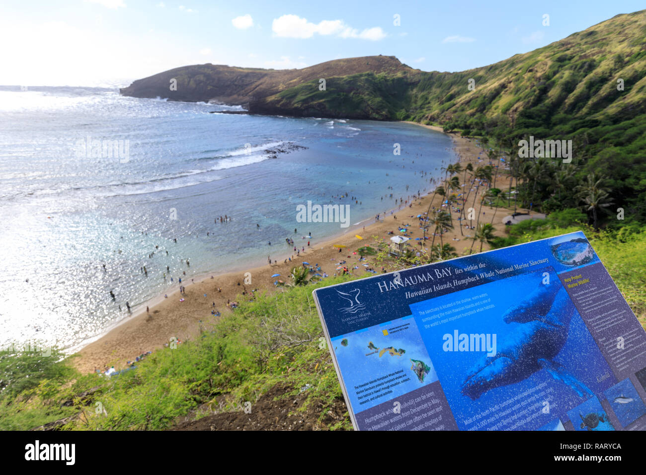 Honolulu, Hawaii - Dec 24, 2018: Oahu berühmtesten Strand, Hanauma Bay, Oahu Hawaii - Bild Stockfoto