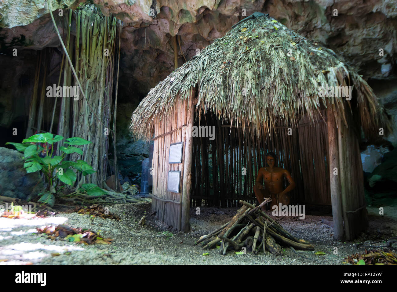 Hütte von Taino Indianern in Dominikanische Republik Stockfoto