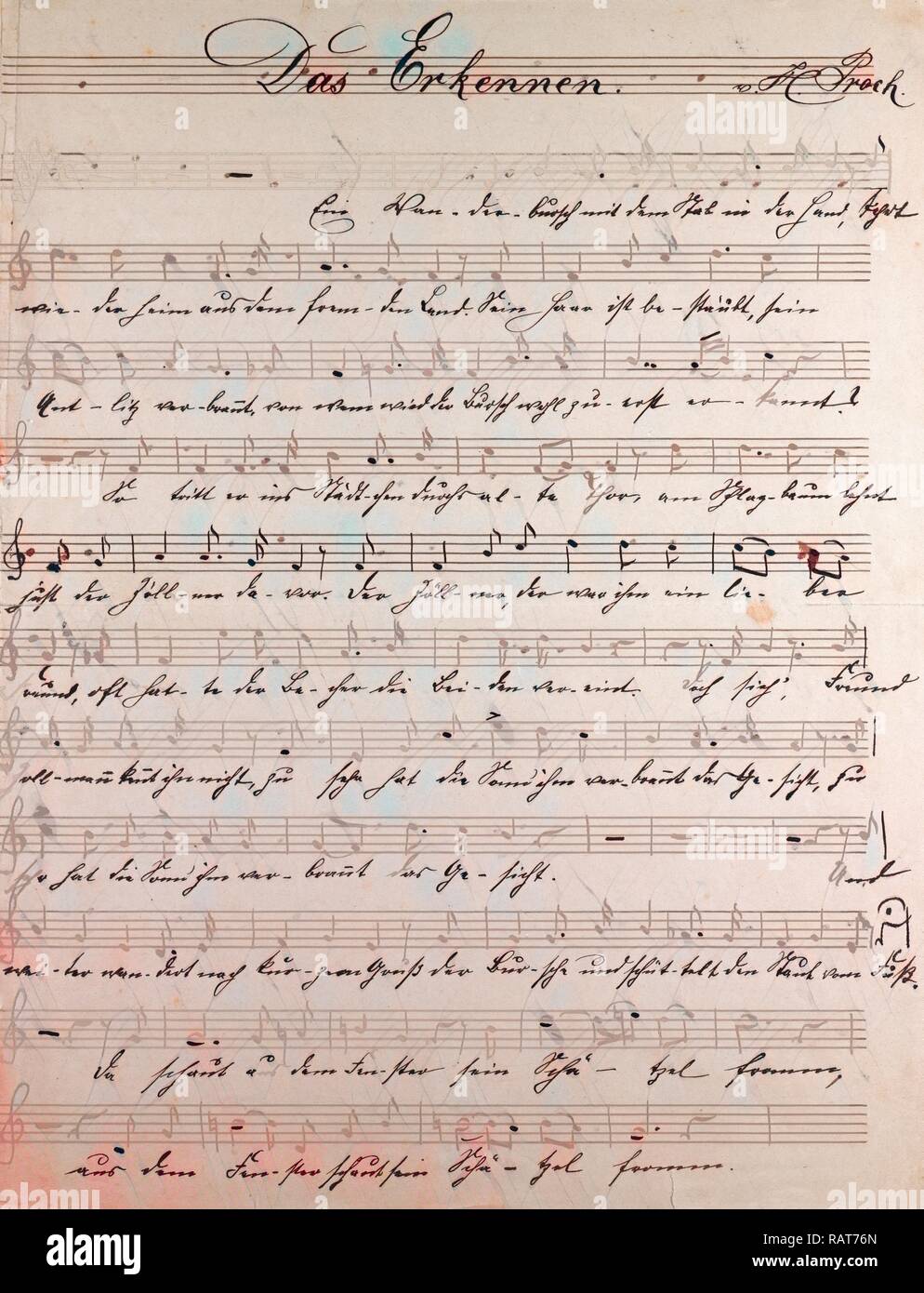 Heinrich Proch (22. Juli 1809, Wien - 18. Dezember 1878 in Wien) war ein österreichischer Komponist. Das Erkennen, erkennen Neuerfundene Stockfoto