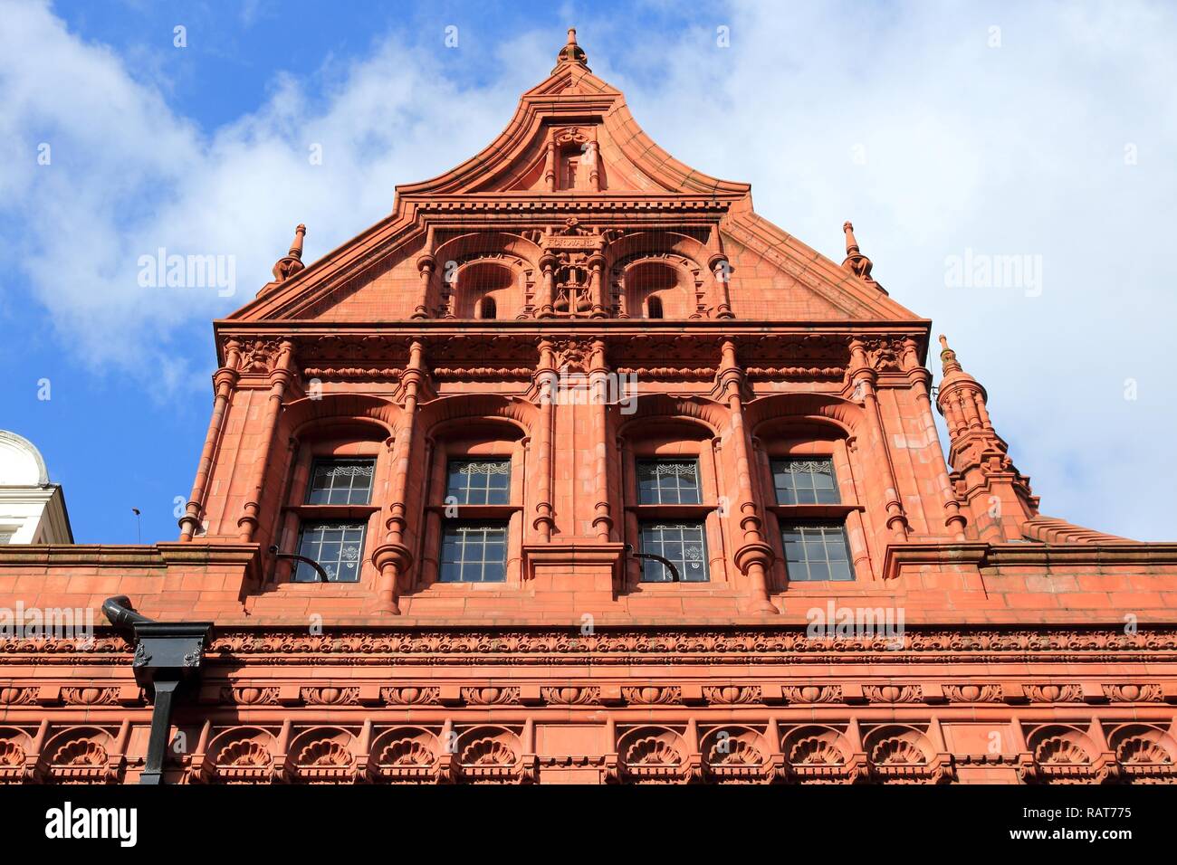 Birmingham, West Midlands, England. Methodistische zentrale Halle - Gelistet Terrakotta Gebäude. Stockfoto