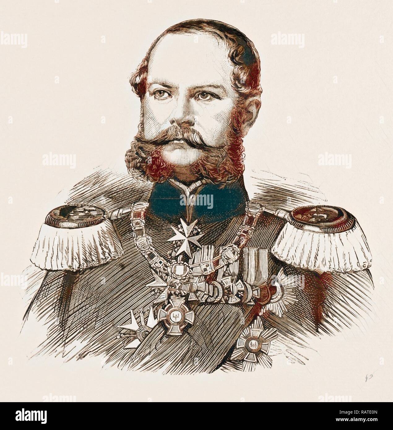 ALEXANDER Prinz Friedrich Karl von Preußen, der Bruder des Kaisers Wilhelm und Großvater der Herzogin von Neuerfundene Stockfoto