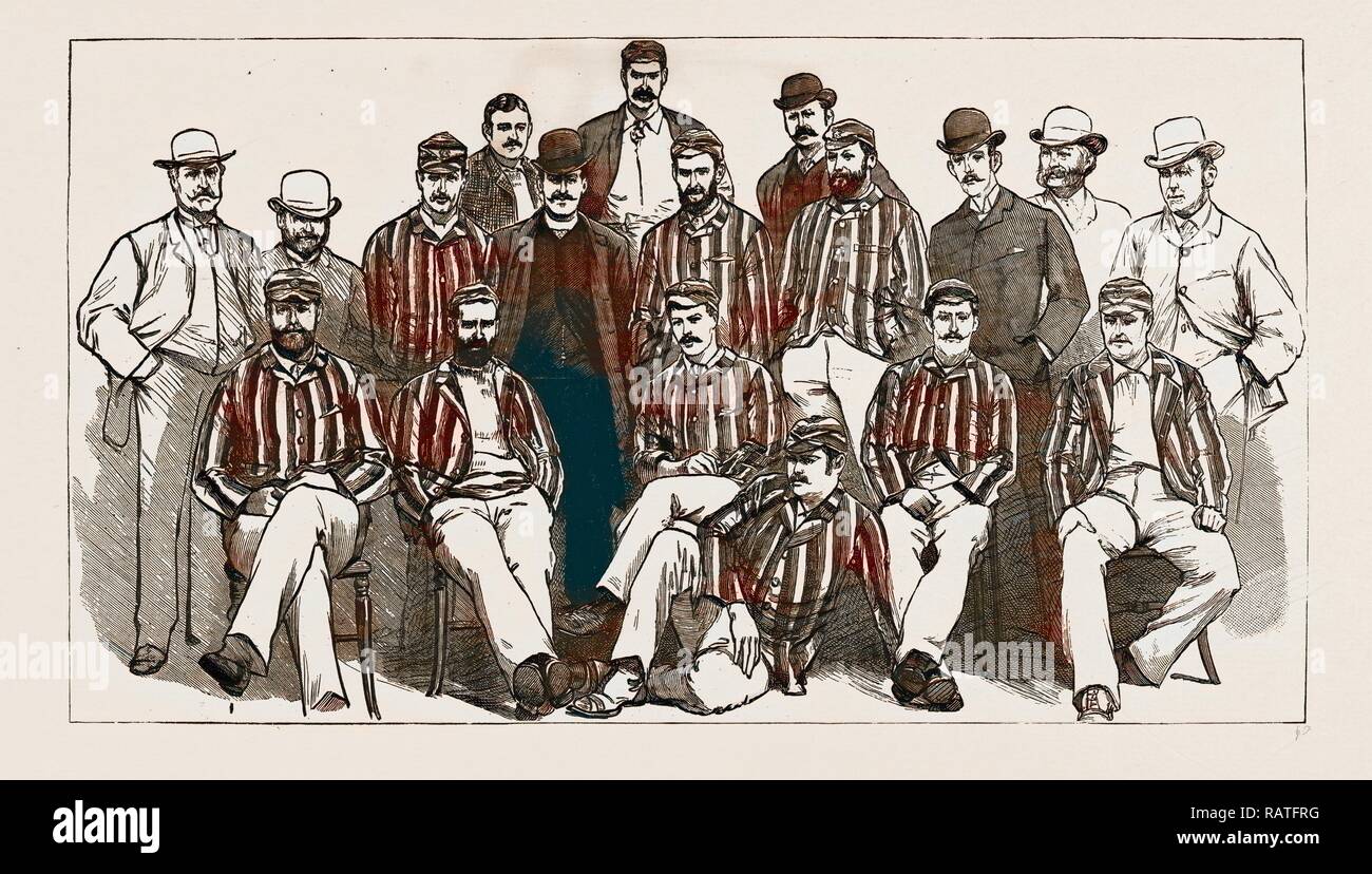 Die australischen Kricketmannschaft jetzt England: H.J.H. Scott (Kapitän), A.H. Jarvis, S.P. Jones, G.E. Palmer, j.m.c Neuerfundene Stockfoto