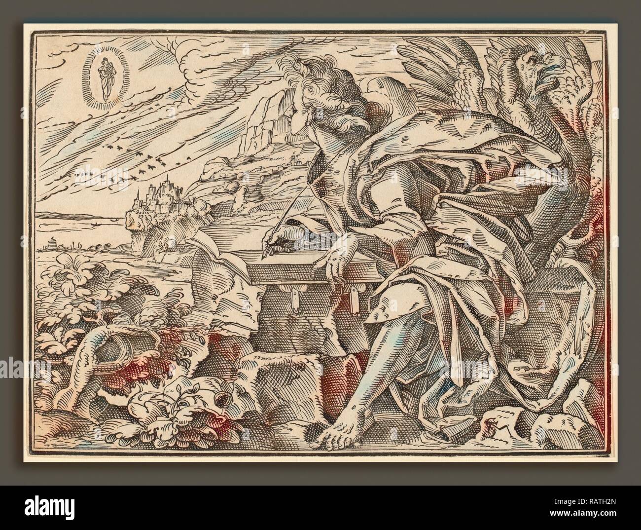 Christoph Murer, die vier Reiter der Apokalypse, Schweiz, 1558 - 1614, veröffentlicht 1630, Holzschnitt auf Bütten neuerfundene Stockfoto