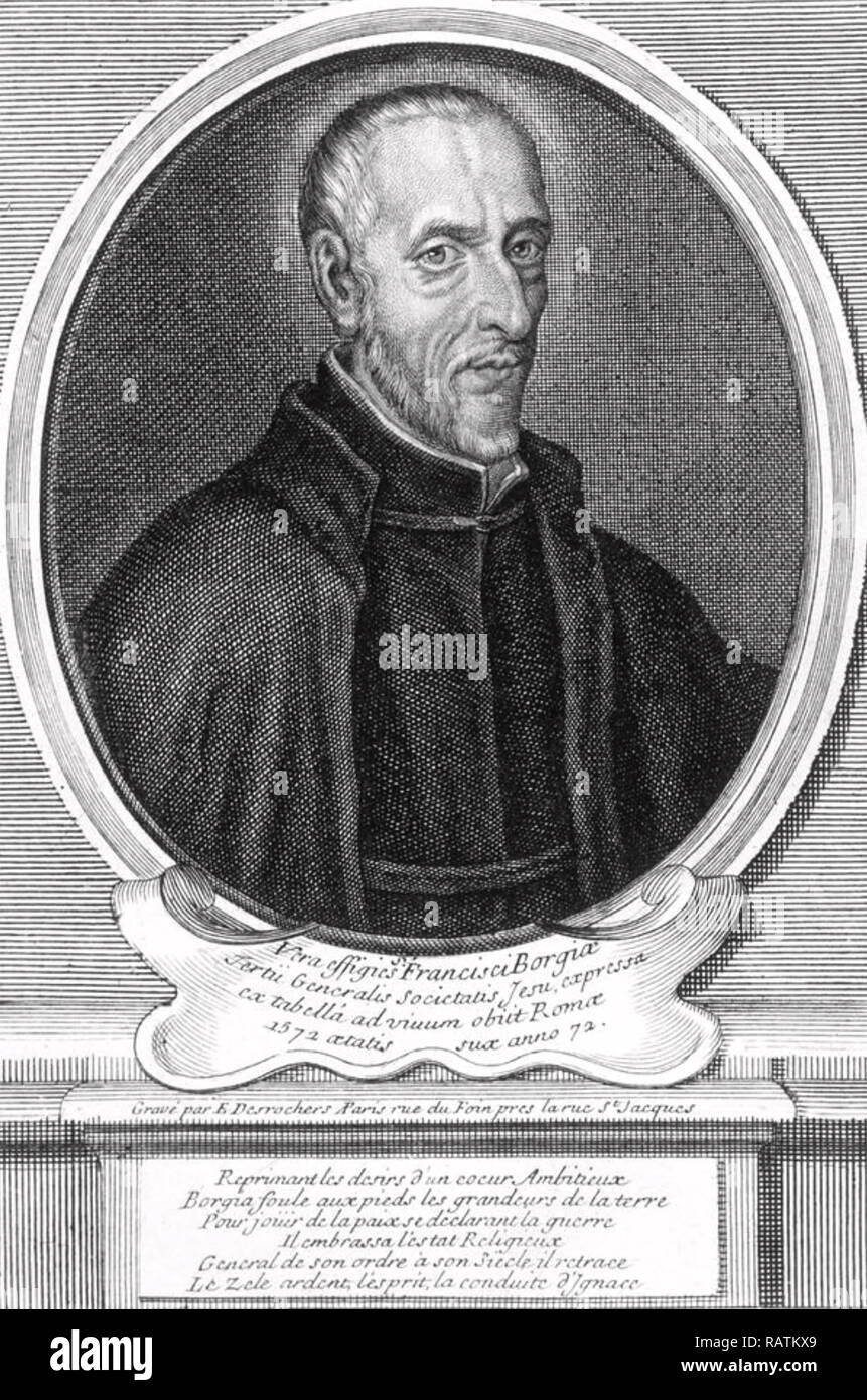 FRANCIS BORGIA, 4. Herzog von Gandía (1510-1572) dritte Superior der Gesellschaft Jesu Stockfoto