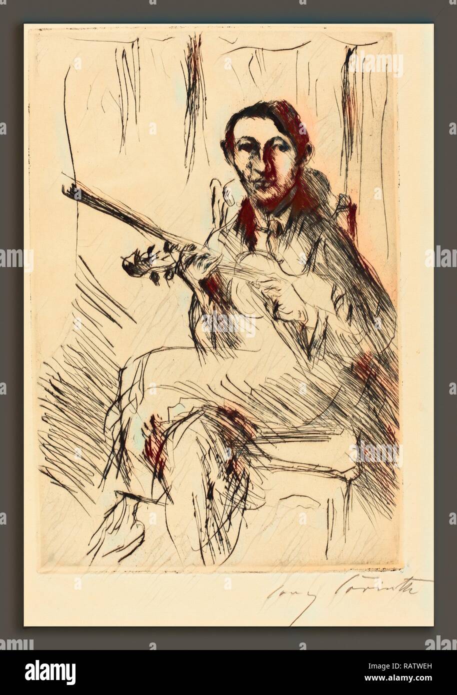 Lovis Corinth, Andreas Weissgaerber-I (Bildnis Andreas Weissgaerber), Deutsch, 1858 - 1925, 1919, kaltnadelradierung in Schwarz auf Neuerfundene Stockfoto