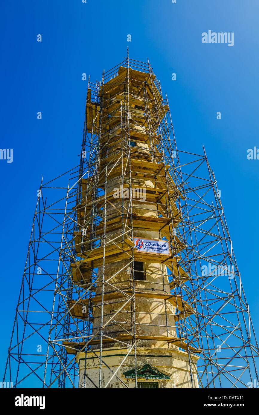 Zeichen auf Aruba Leuchtturm Stockfoto