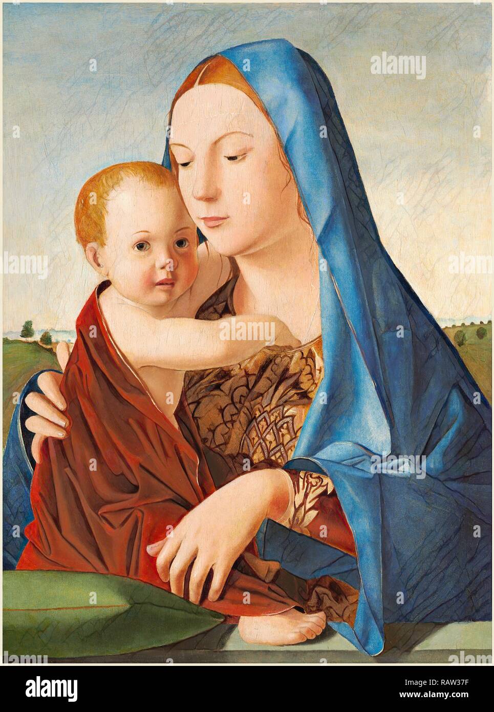 Antonello da Messina, Madonna und Kind, Italienisch, C. 1430-1479, C. 1475, Öl und Tempera auf Panel von Neuerfundene übertragen Stockfoto