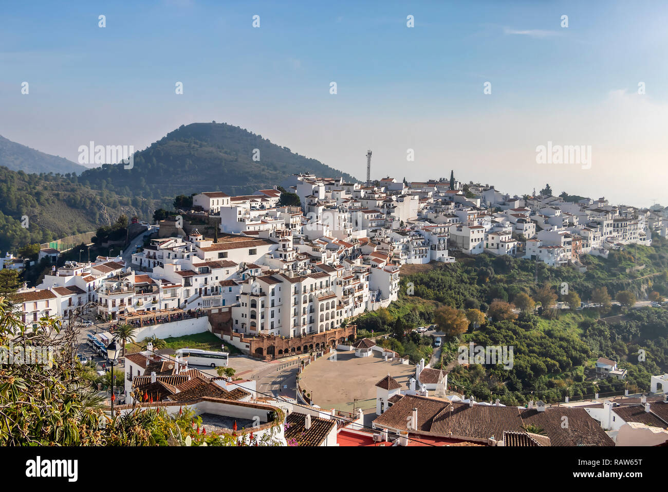 Frigiliana an der Costa del Sol, Provinz Malaga, Andalusien, Spanien Stockfoto