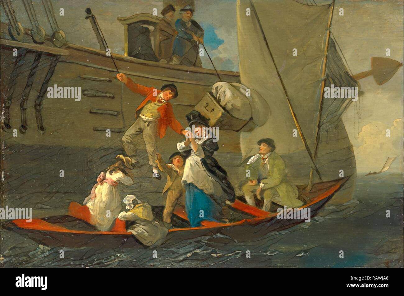 Eine verheiratete Sailor's Adieu, Julius Caesar Ibbetson, 1759-1817, Britisch. Neuerfundene durch Gibon. Klassische Kunst mit einem modernen Neuerfundene Stockfoto