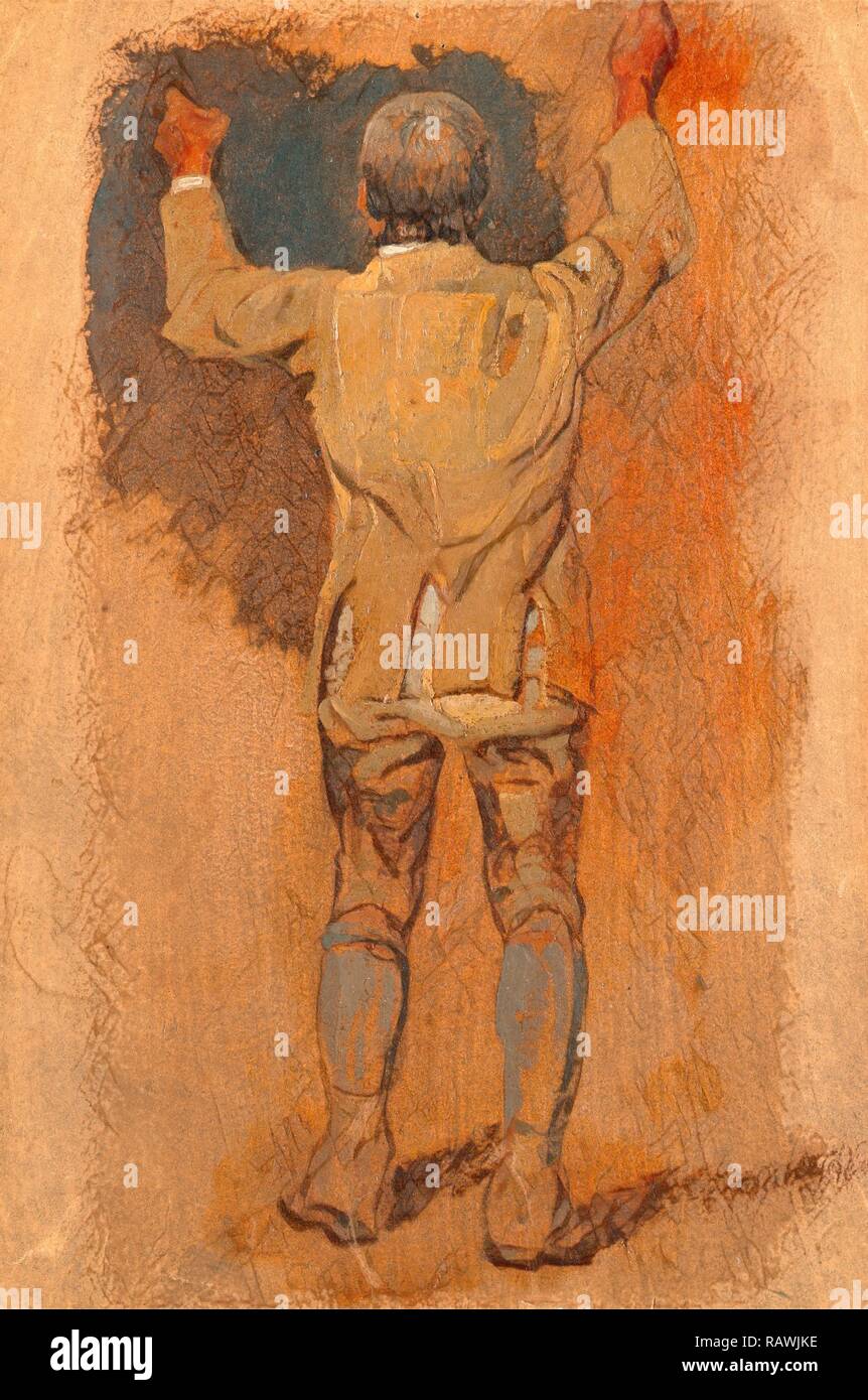 Studie eines Bräutigams, von hinten gesehen, William Havell, 1782-1857, Britisch zugeschrieben. Neuerfundene durch Gibon. Klassische neuerfundene Stockfoto