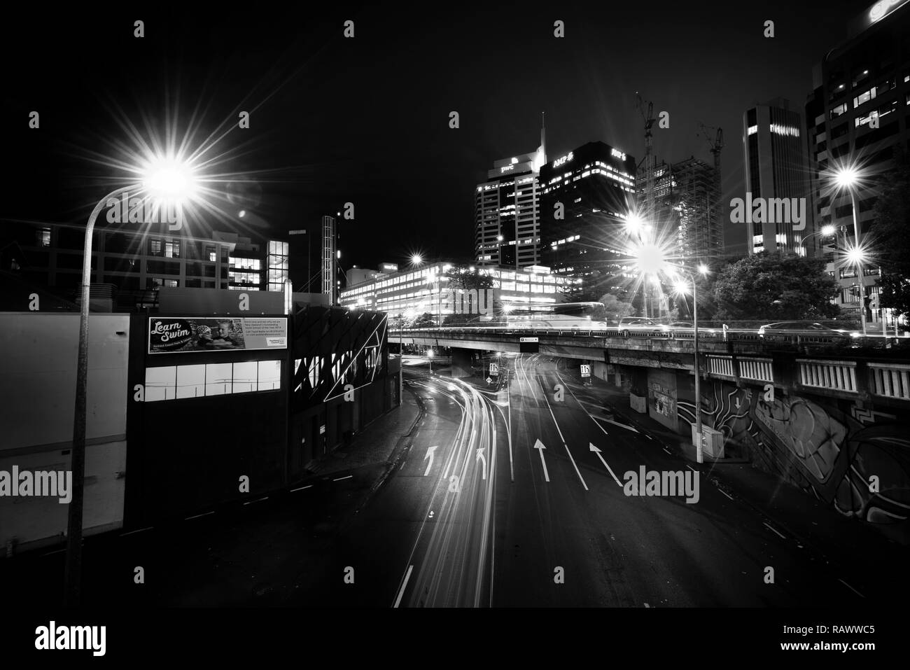 Street View in Auckland in Neuseeland Stockfoto