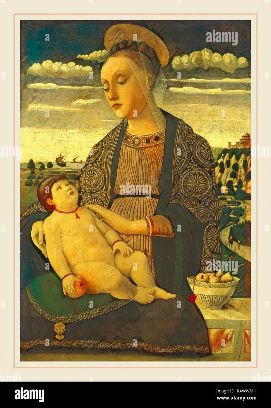 Francesco Benaglio, Italienisch (C. 1432-1492), Madonna und Kind, Ende 1460 s, Tempera auf Leinwand neuerfundene übertragen Stockfoto