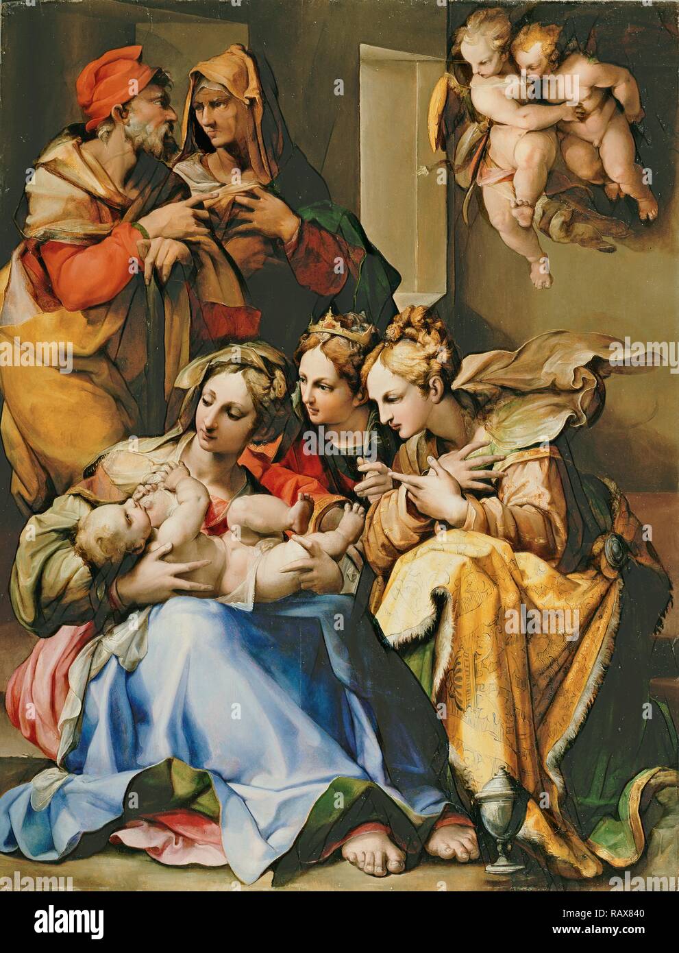 Heilige Familie mit Heiligen Anne, Katharina von Alexandria, und Maria