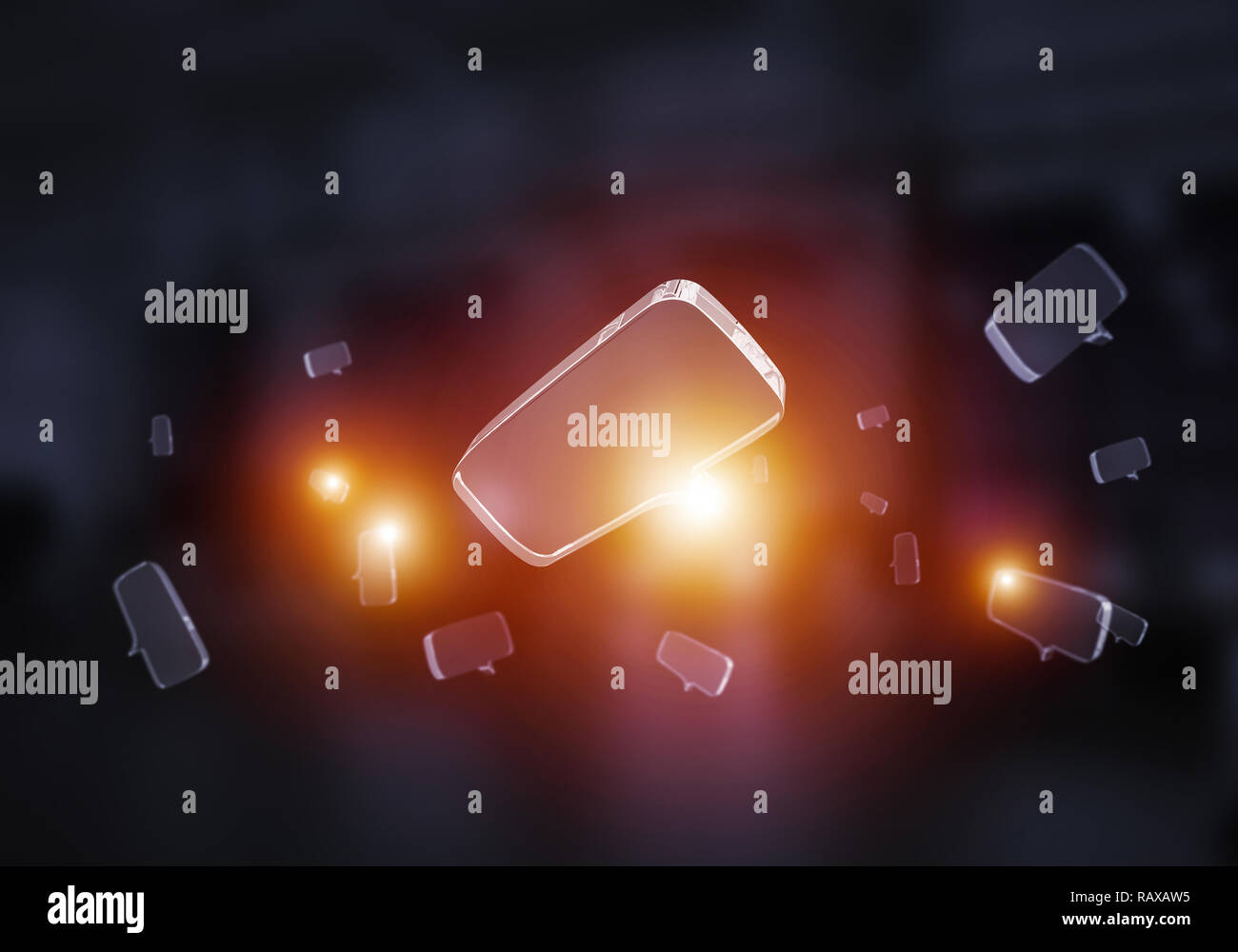 Konzept der Kommunikation und Plaudern mit leere Nachricht Blase. Stockfoto