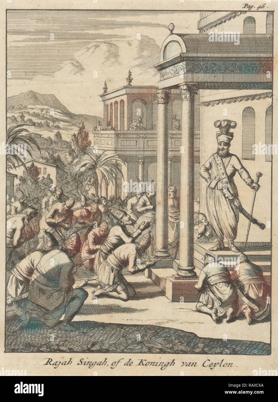 Drucken, Drucker Teekocher: Jan Luyken, Dating 1692. Neuerfundene durch Gibon. Klassische Kunst mit einem modernen Touch neuerfundene Stockfoto