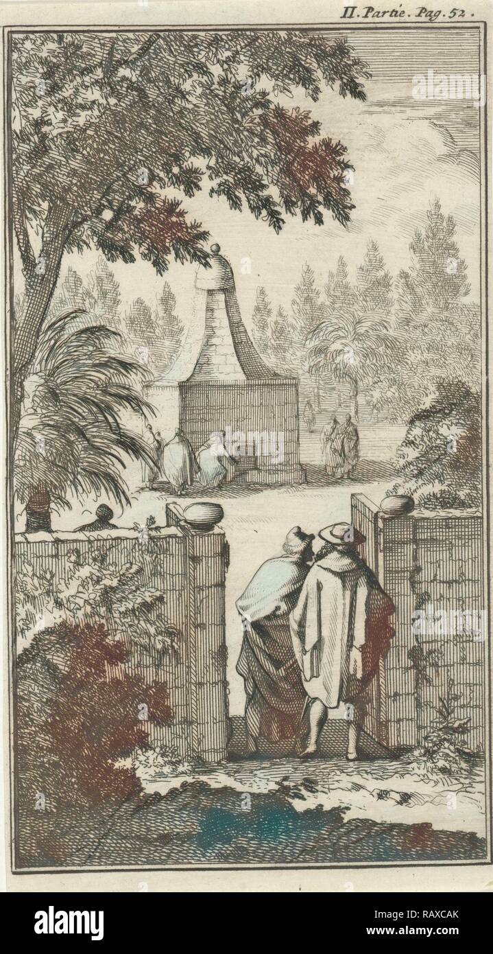 Grab von St. George, der Gatekeeper nach Damaskus, Jan Luyken, Charles Angot, 1689. Neuerfundene durch Gibon. Klassische Kunst neuerfundene Stockfoto