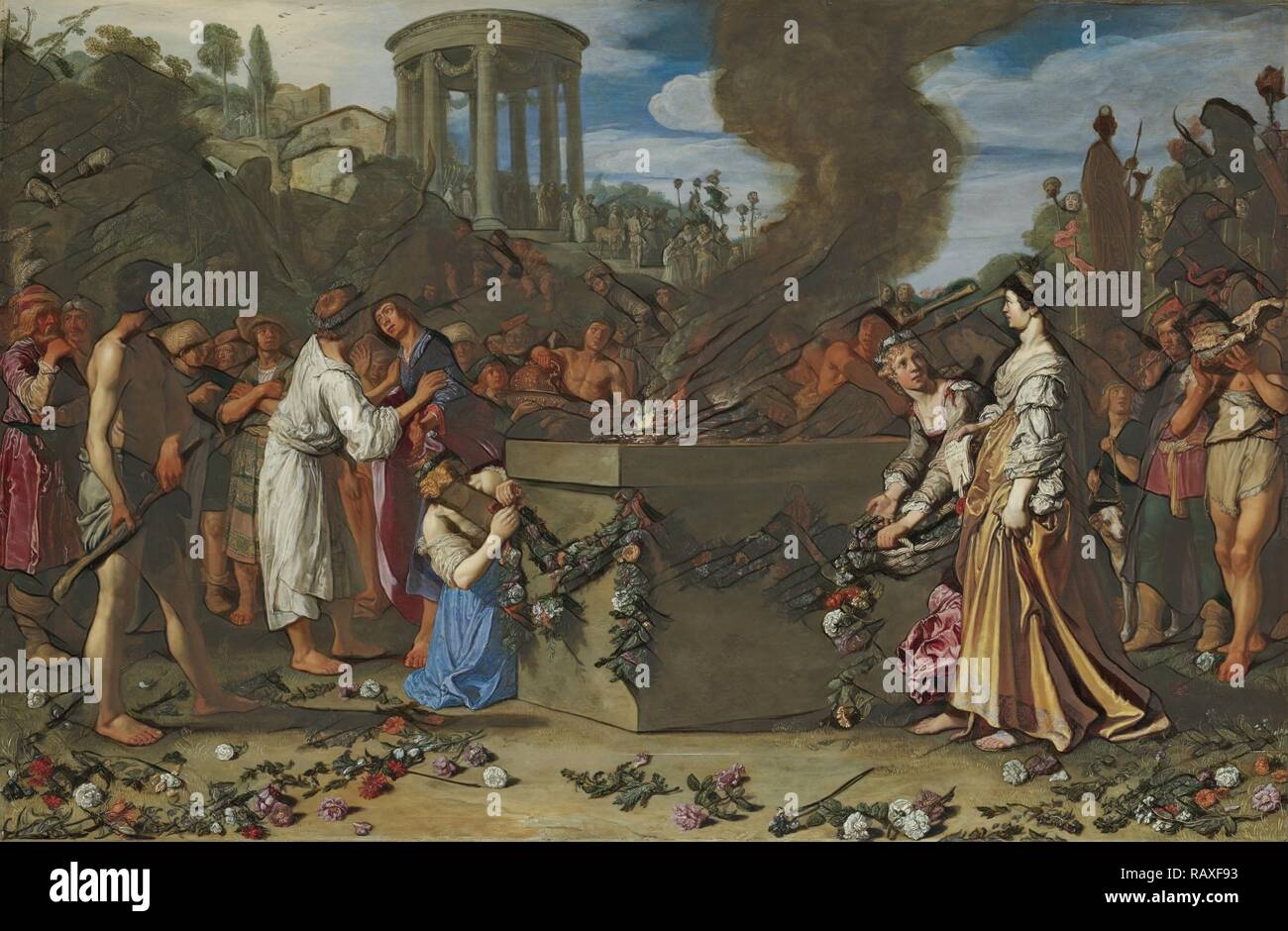 Orestes und pylades streiten sich am altar Fotos und Bildmaterial in